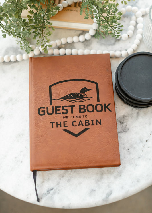 Leather Bound Loon Guestbook Gifts