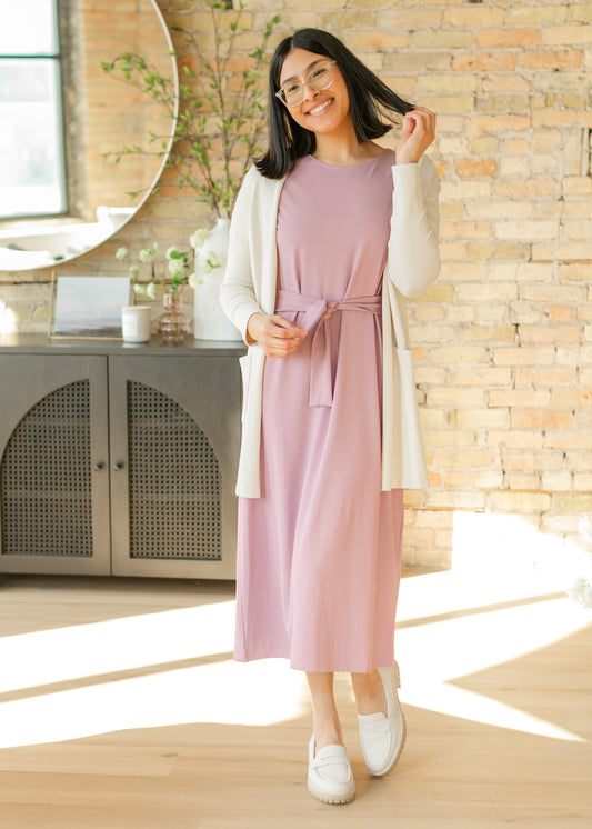 Lennox Classic Midi Dress-46" IC Dresses Lilac / XS