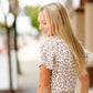 Leopard Print Ruffle Sleeve Top - FINAL SALE FF Tops
