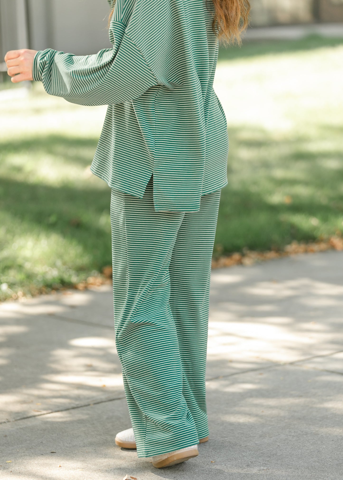 Levi Green Striped Pants FF Pants