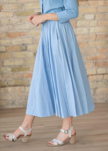 Light Blue Knit Cardigan & Skirt Set FF Tops