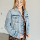 Light Wash Fitted Denim Jacket FF Tops