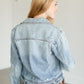 Light Wash Fitted Denim Jacket FF Tops