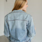 Light Wash Fitted Denim Jacket FF Tops