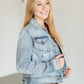 Light Wash Fitted Denim Jacket FF Tops