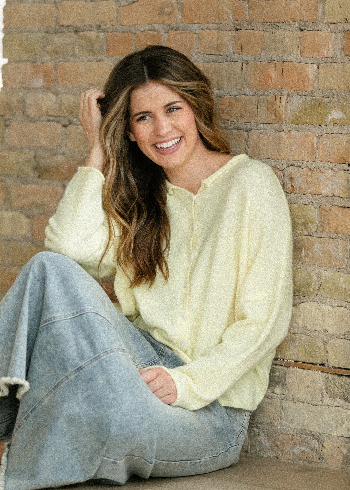 Lightweight Button Up Knit Cardigan FF Layering Essentials