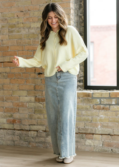 Lightweight Button Up Knit Cardigan FF Layering Essentials