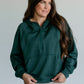 Lightweight Half Zip Hoodie Sweatshirt FF Tops Green / S
