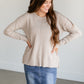 Lightweight Waffle Crewneck Sweater FF Tops Taupe / S