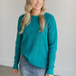 Lightweight Waffle Crewneck Sweater FF Tops Teal / S