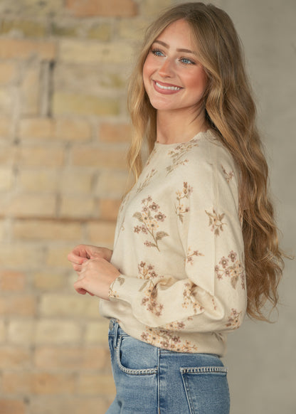 Lila Floral Knit Sweater IC Tops