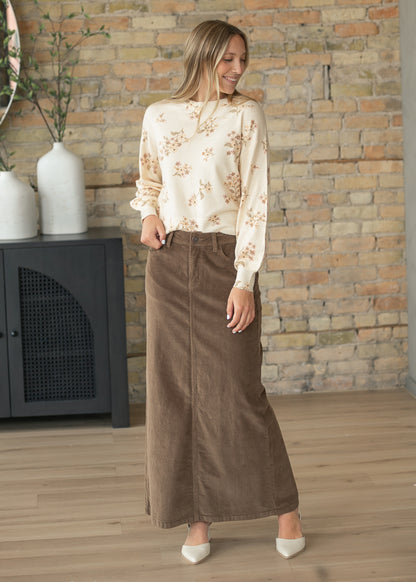 Lila Floral Knit Sweater IC Tops