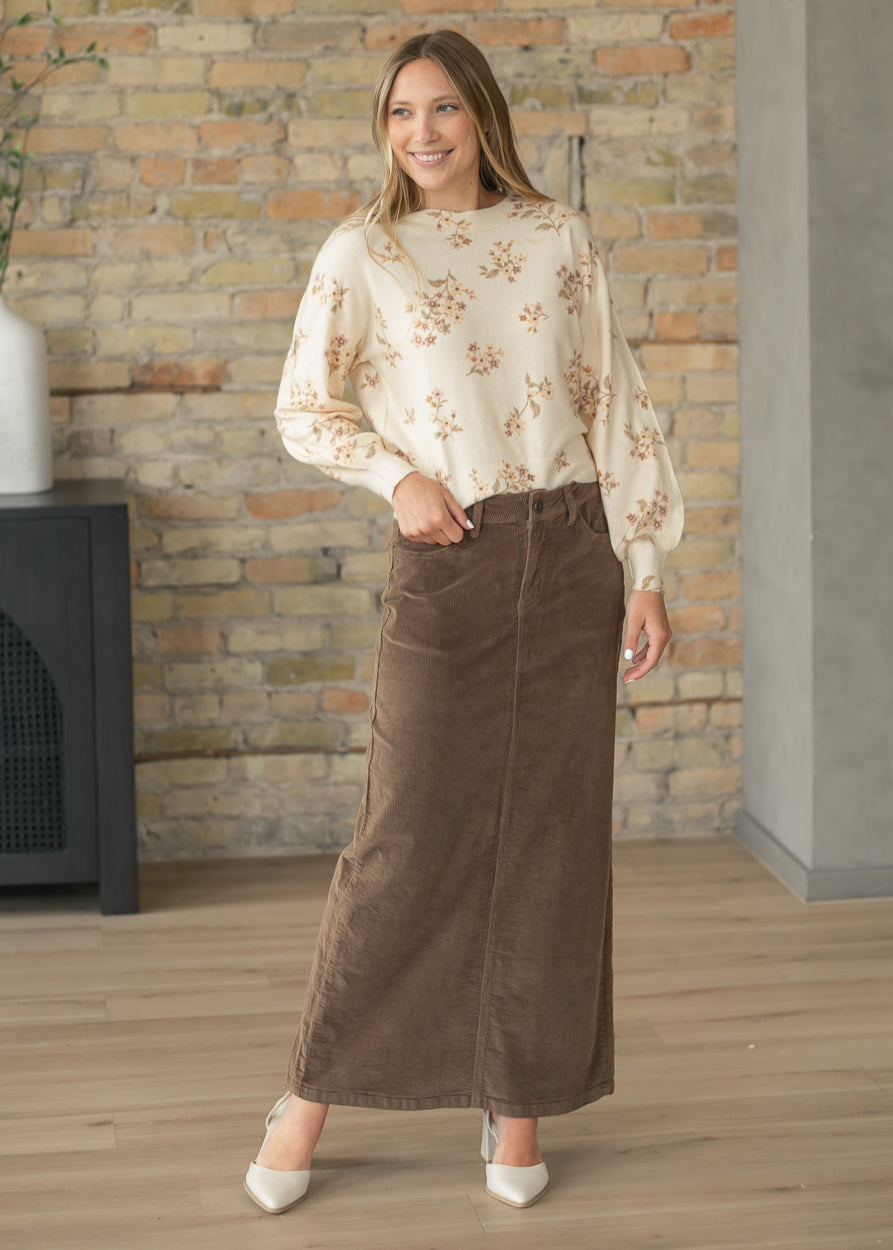 Lila Floral Knit Sweater IC Tops