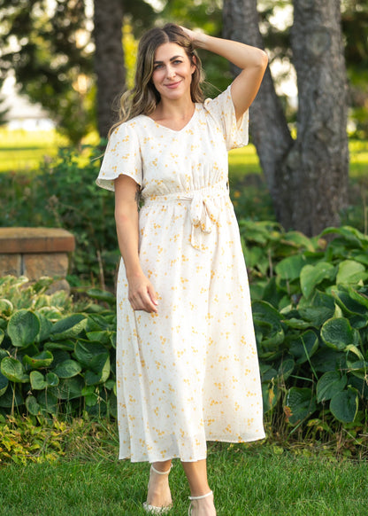 Lilia Flutter Sleeve Maxi Dress IC Dresses