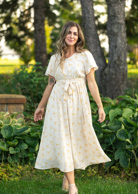 Lilia Flutter Sleeve Maxi Dress IC Dresses