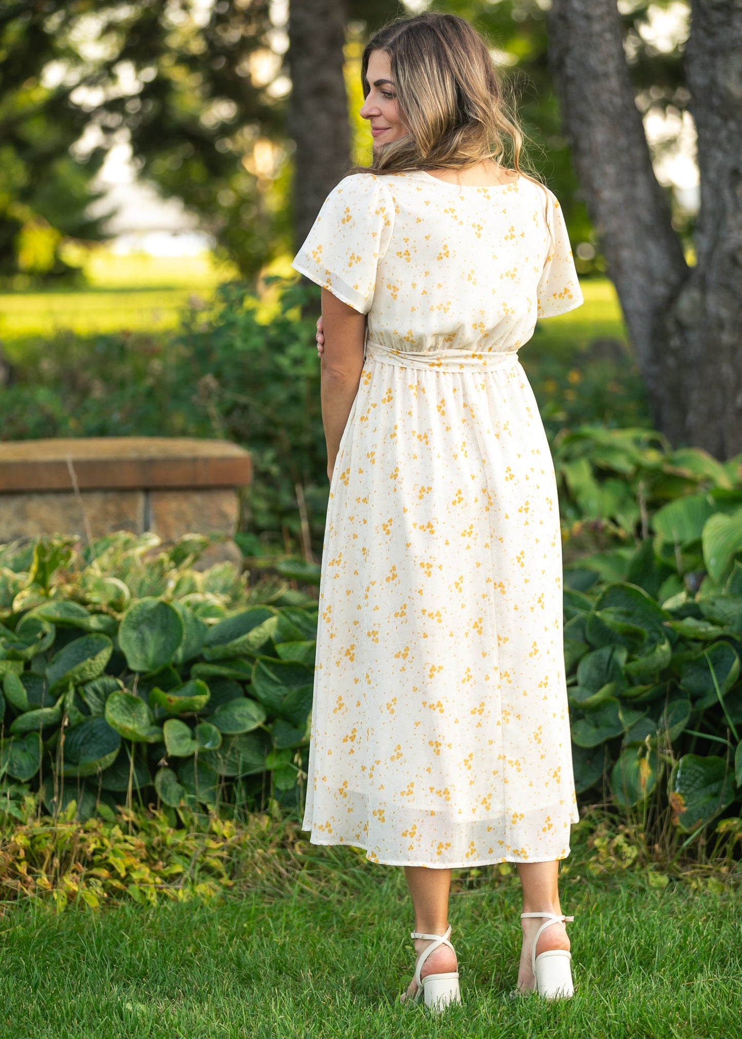 Lilia Flutter Sleeve Maxi Dress IC Dresses