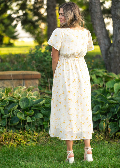 Lilia Flutter Sleeve Maxi Dress IC Dresses