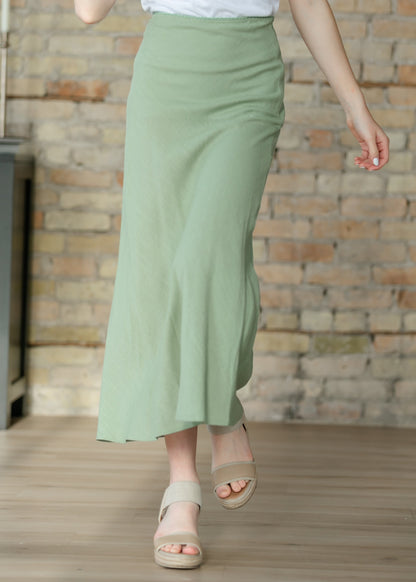 Linen Blend Classic Maxi Skirt IC Skirts