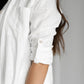 Linen Blend Cream Button Down Layering Top Dresses