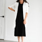 Linen Blend Cream Button Down Layering Top Dresses