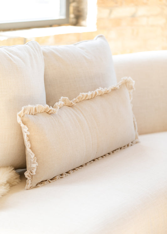 Linen Blend Lumbar Cushion Cover Pillowcase Gifts
