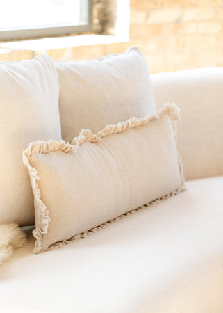 Linen Blend Lumbar Cushion Cover Pillowcase