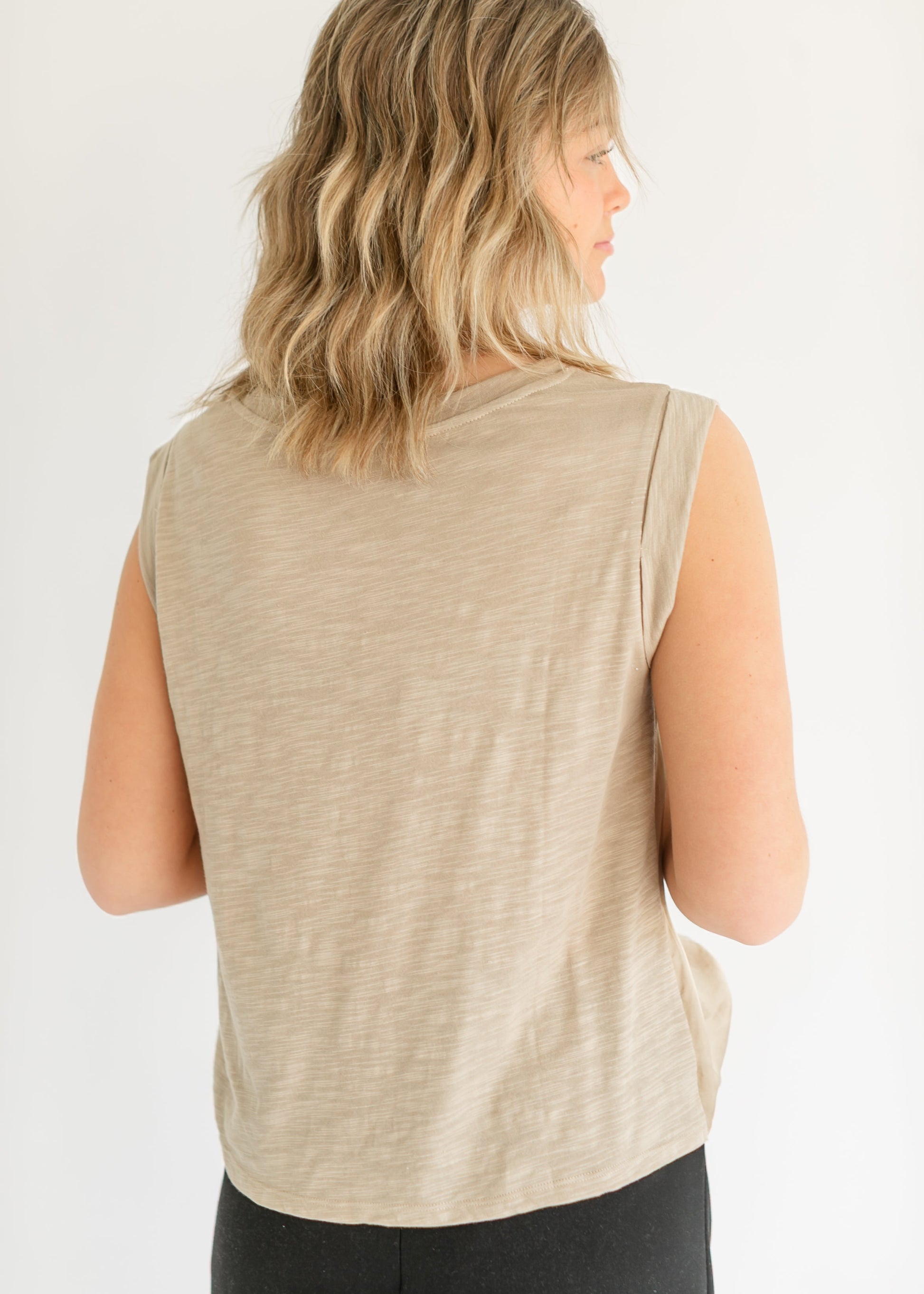LIVERPOOL® Cap Sleeve Woven Knit Top FF Tops