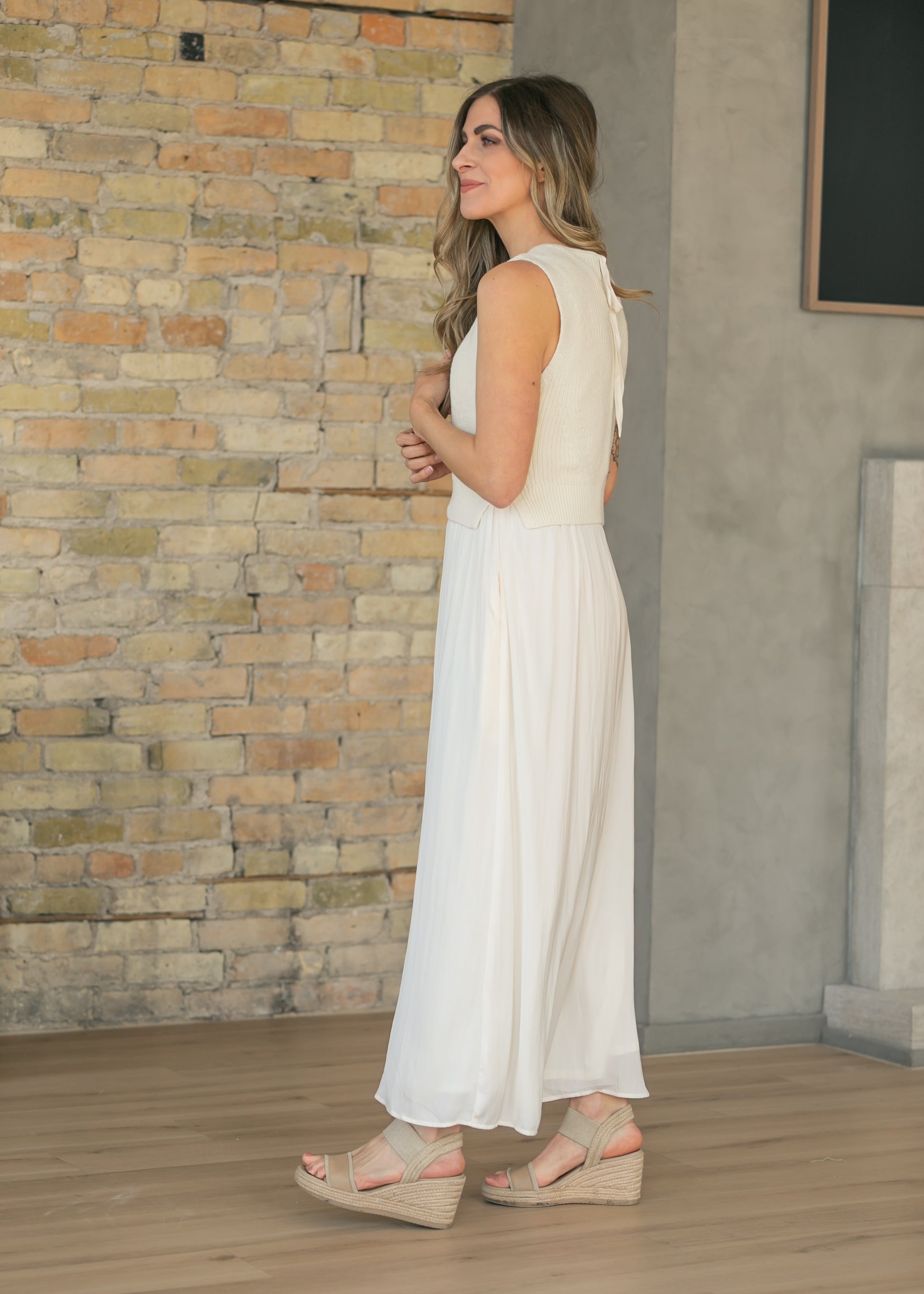 maxi cream sweater dress Mock Neck Ribbed Cream Sweater Maxi Dress Small