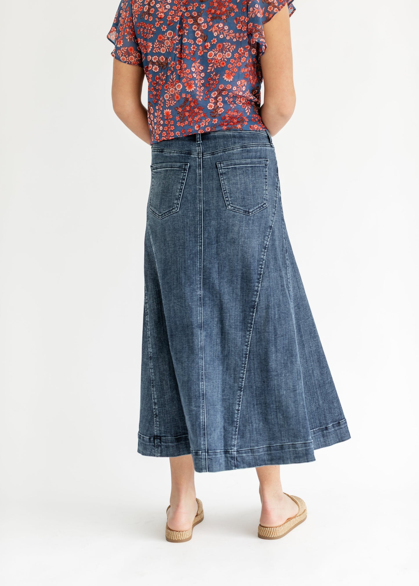 LIVERPOOL® Denim Mermaid Maxi Skirt FF Skirts