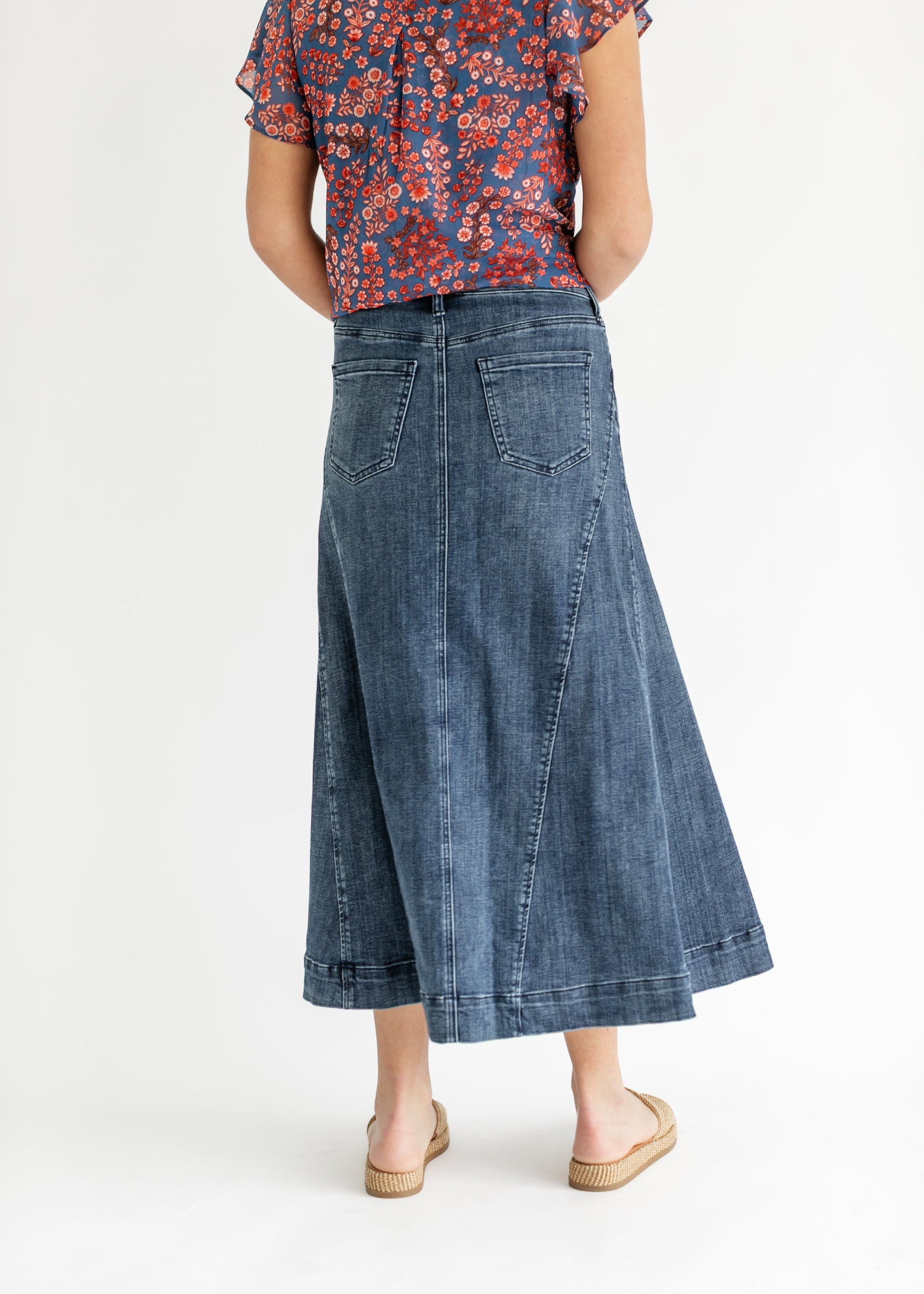 LIVERPOOL® Denim Mermaid Maxi Skirt FF Skirts