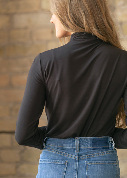 LIVERPOOL® Java Long Sleeve Mock Neck Knit Top FF Tops