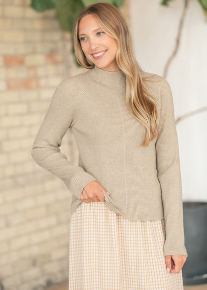 LIVERPOOL® Long Sleeve Mixed Rib Turtleneck FF Tops