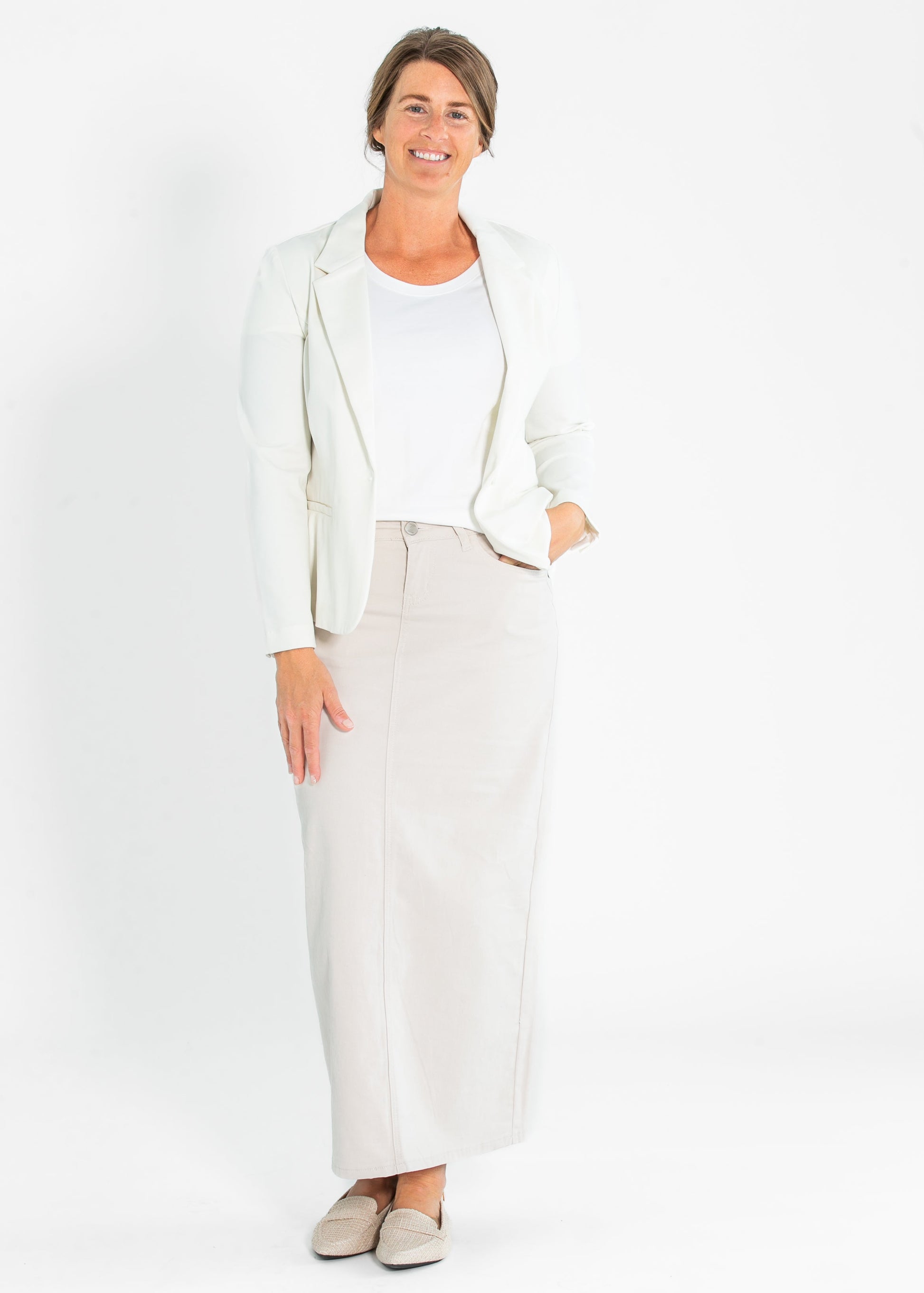 Liverpool Los Angeles® Fitted Single Button Blazer FF Tops