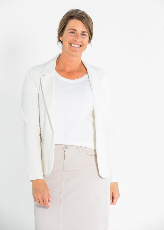 Liverpool Los Angeles® Fitted Single Button Blazer FF Tops