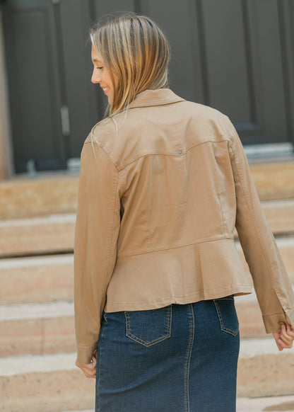Liverpool Los Angeles® Peplum Hem Trucker Jacket FF Layering Essentials