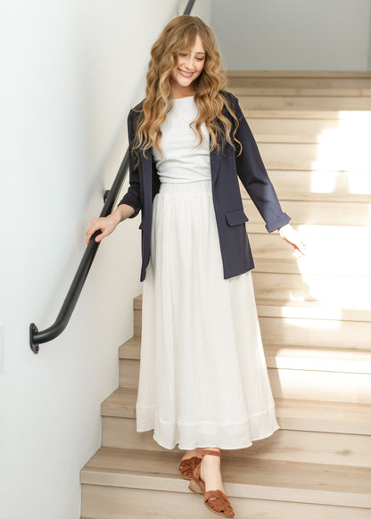 LIVERPOOL® Navy Princess Dart Relaxed Fit Blazer FF Tops
