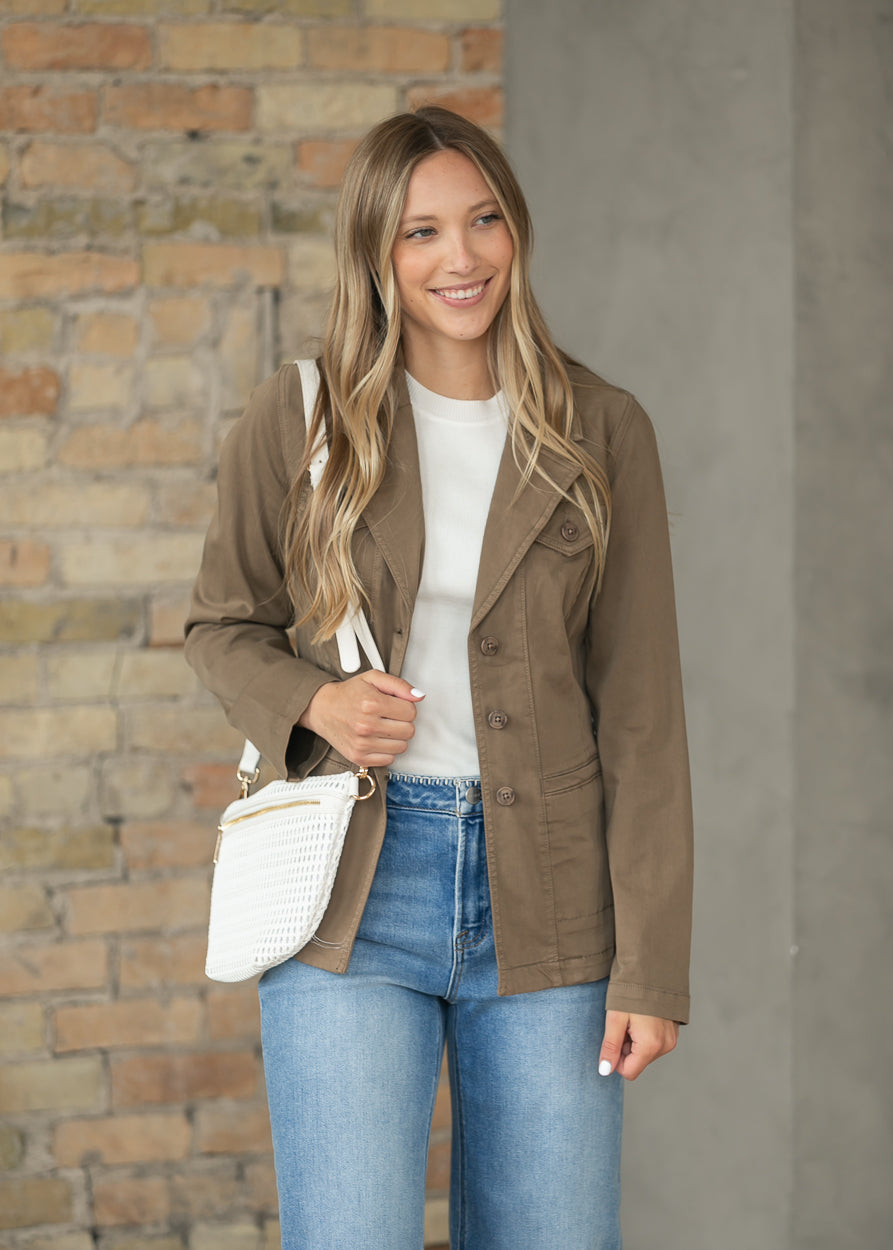 LIVERPOOL® Oak Brown Everyday Blazer FF Layering Essentials