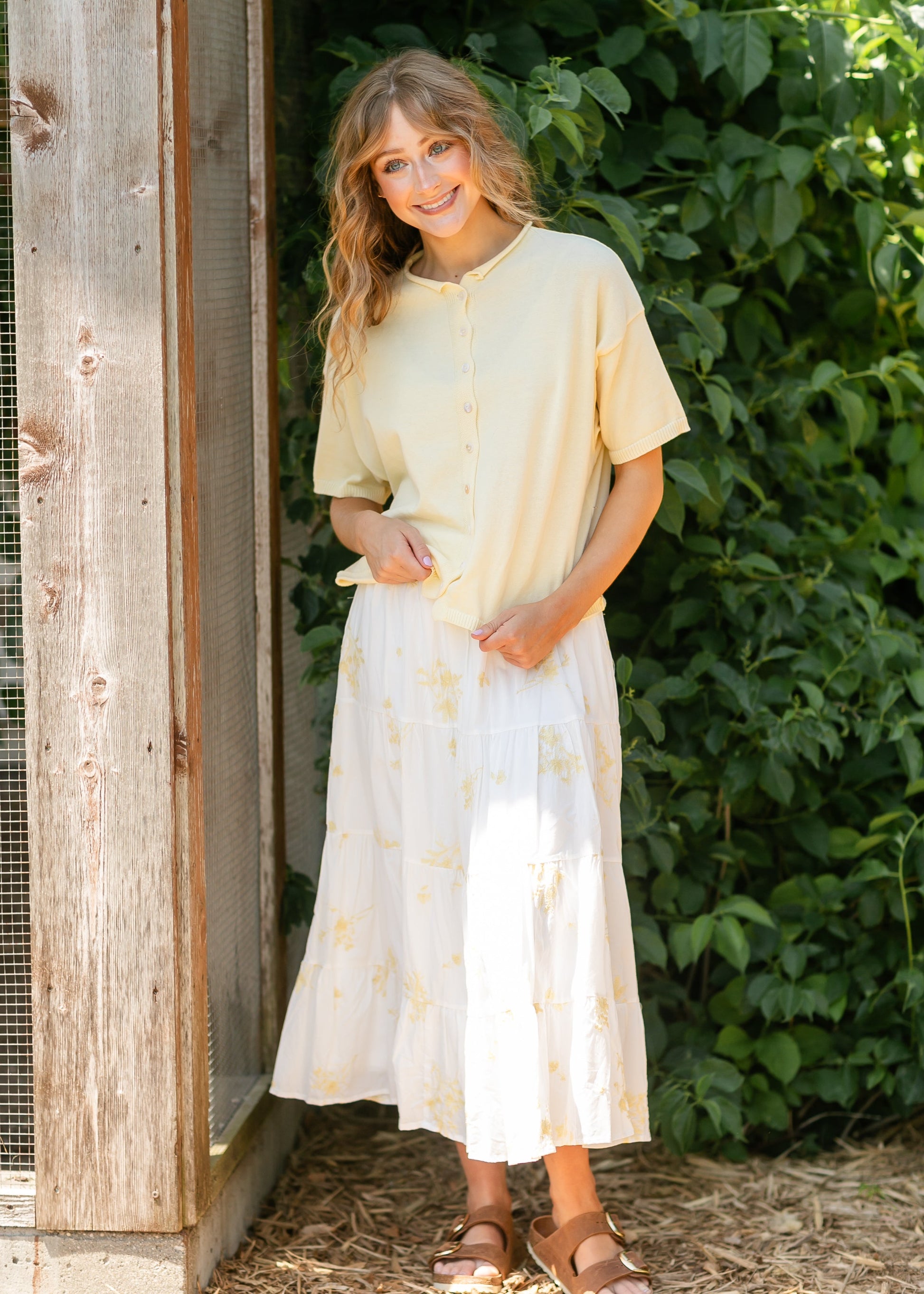 Logan Short Sleeve Cardigan FF Tops