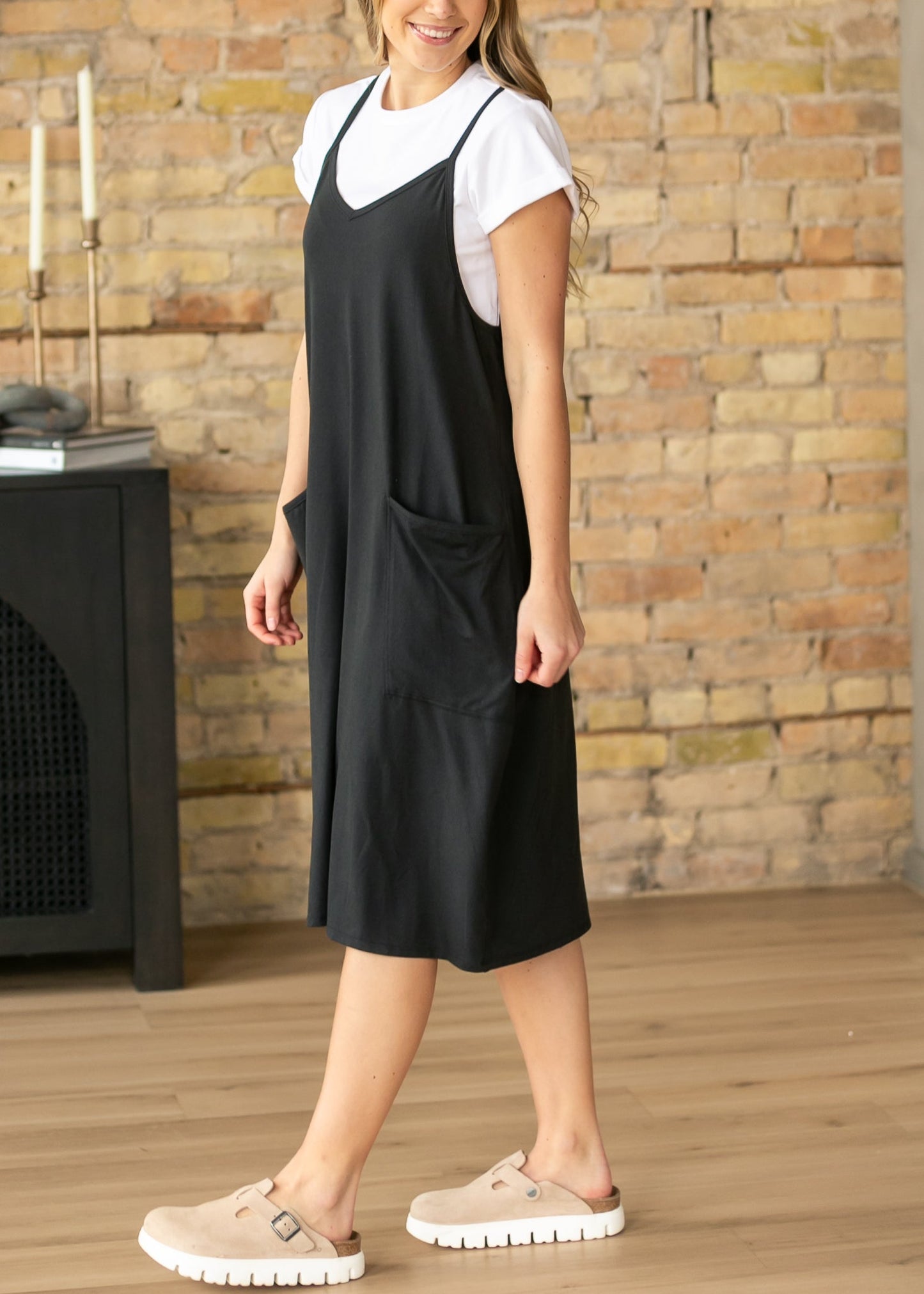 Lolo Black Racerback Midi Dress IC Dresses