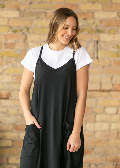 Lolo Black Racerback Midi Dress IC Dresses