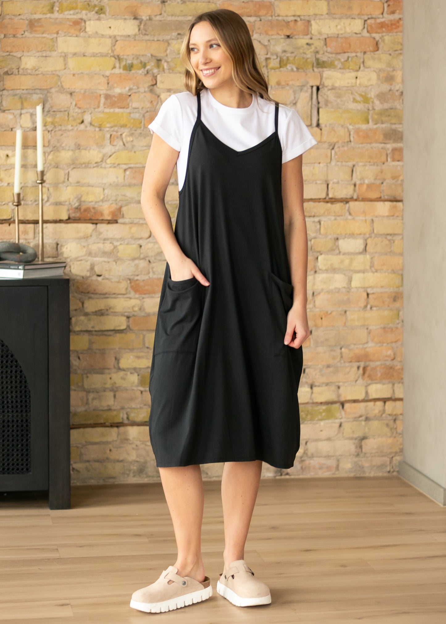 Lolo Black Racerback Midi Dress IC Dresses