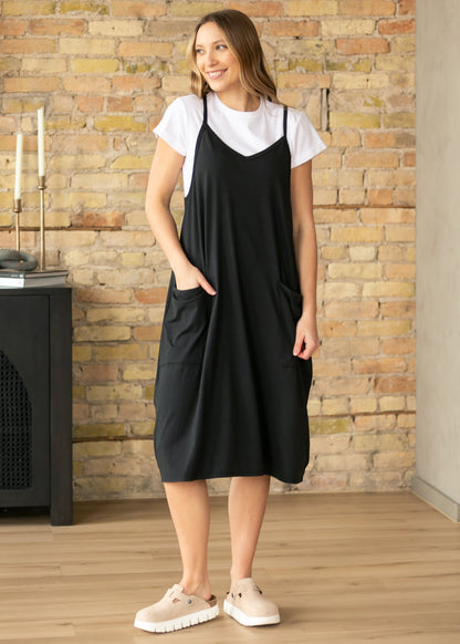 Lolo Black Racerback Midi Dress IC Dresses