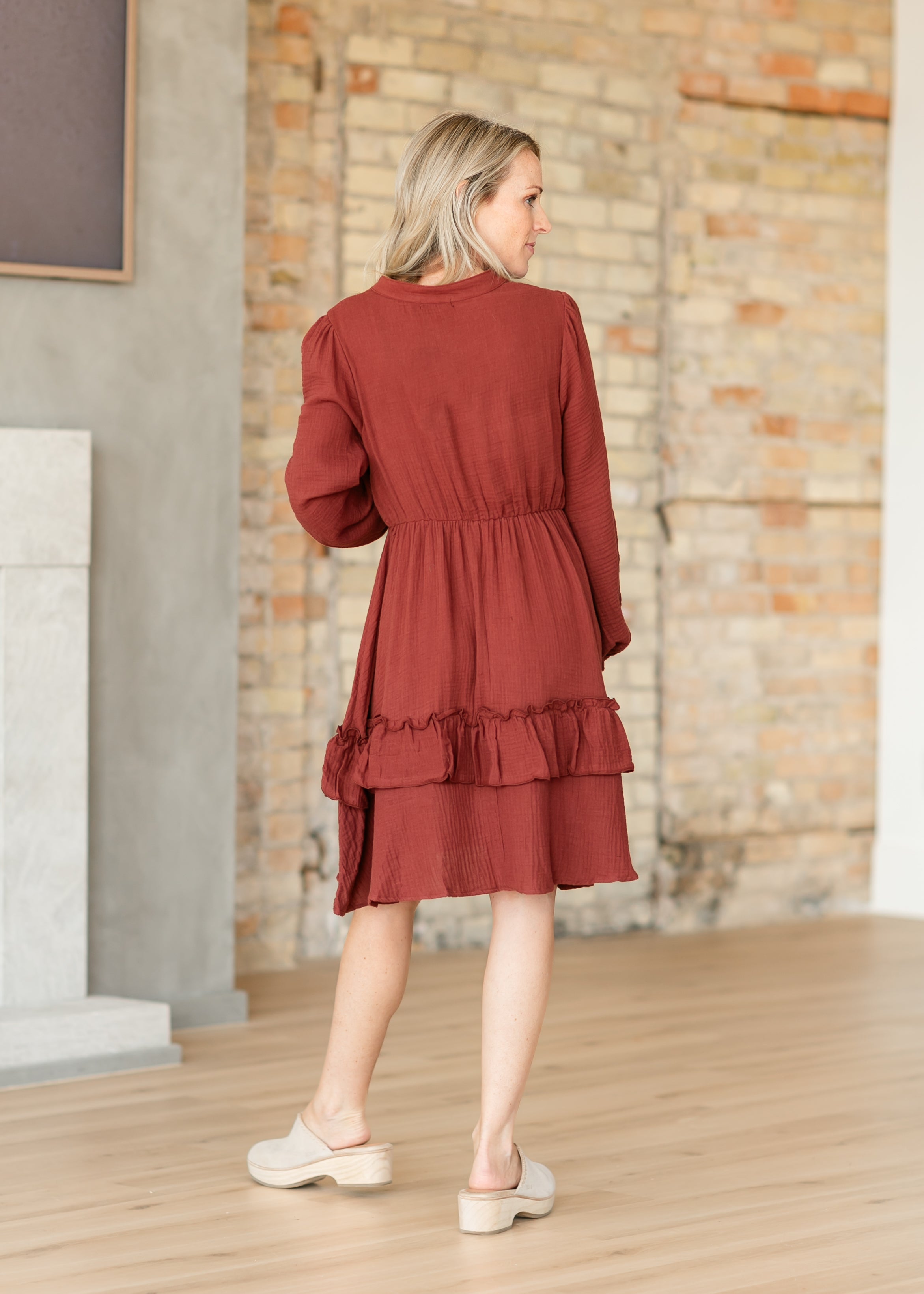women long sleeve midi dress SecretSculpt Long Sleeve Midi Dress Pink / XL
