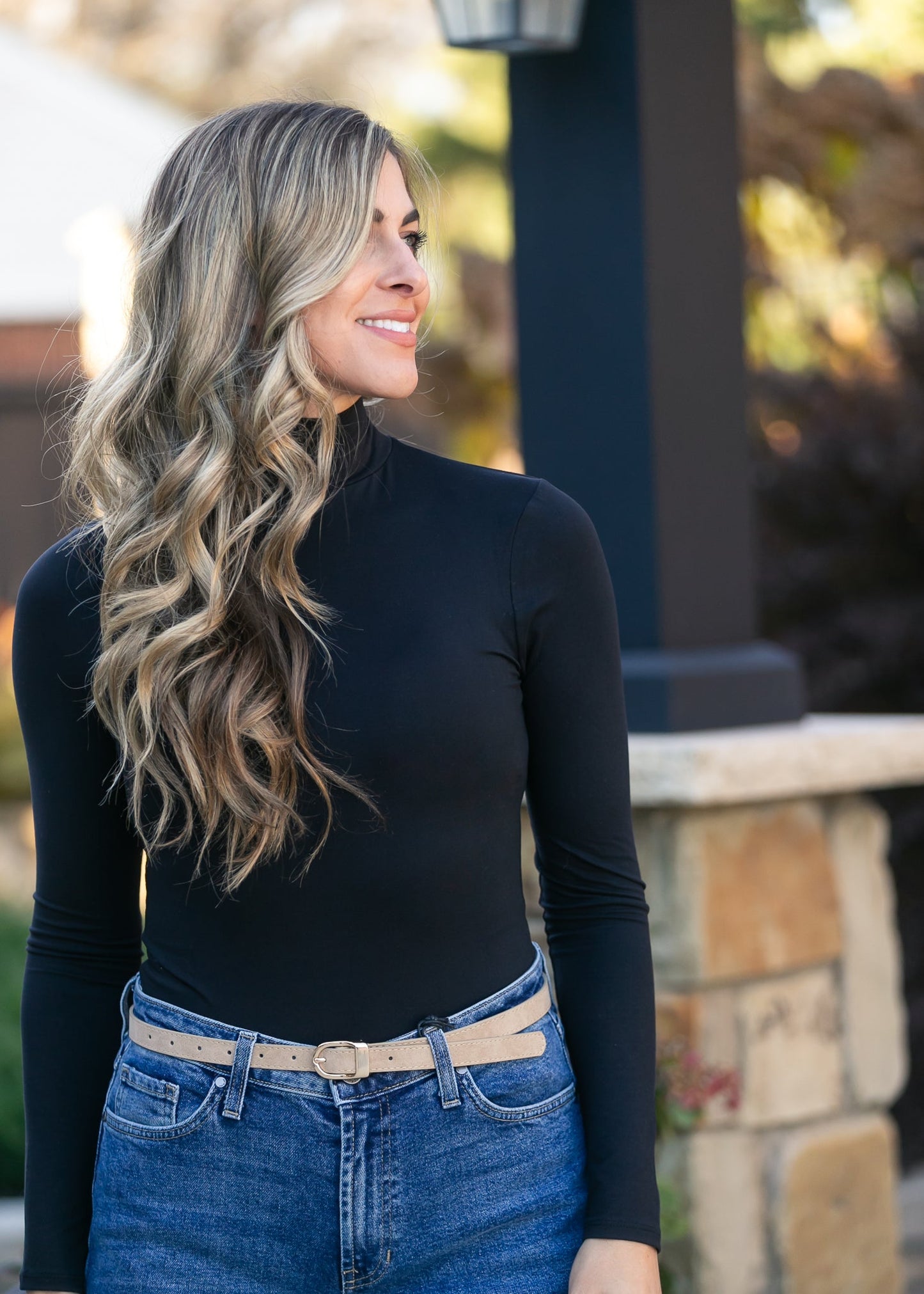 Long Sleeve Mock Neck Body Suit FF Layering Essentials