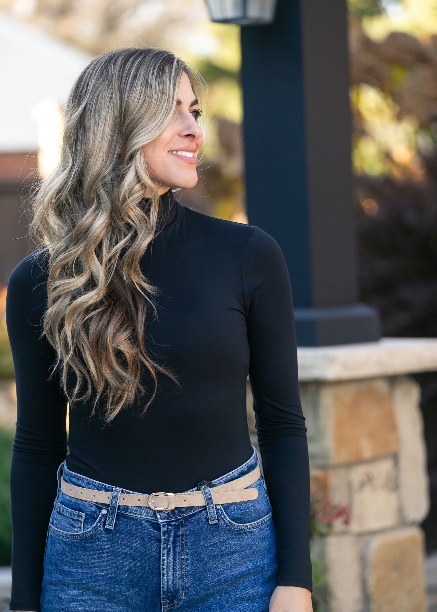 Long Sleeve Mock Neck Body Suit FF Layering Essentials