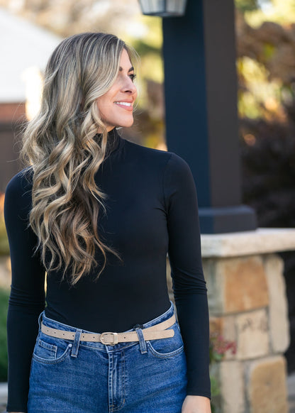 Long Sleeve Mock Neck Body Suit FF Layering Essentials