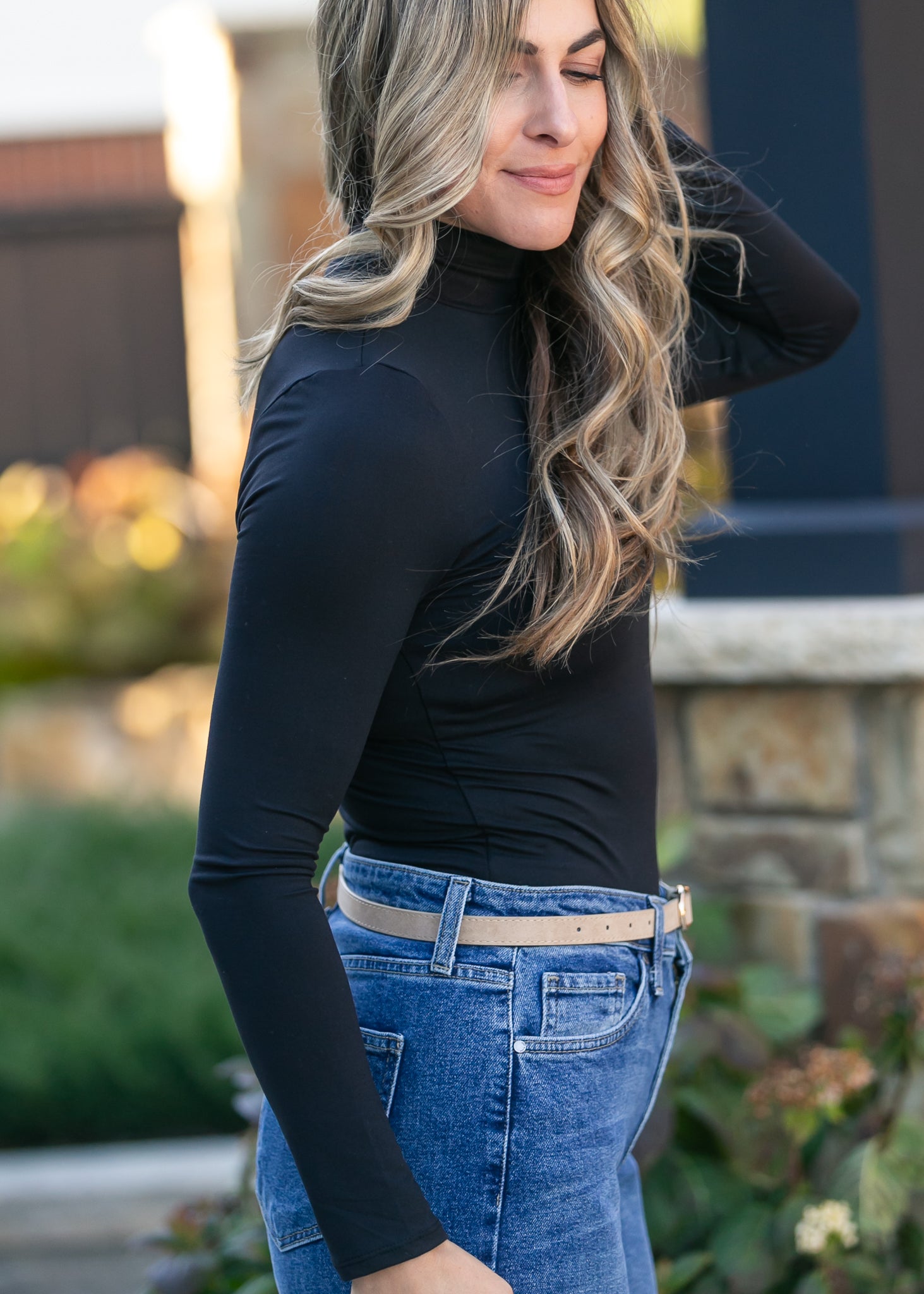 Long Sleeve Mock Neck Body Suit FF Layering Essentials