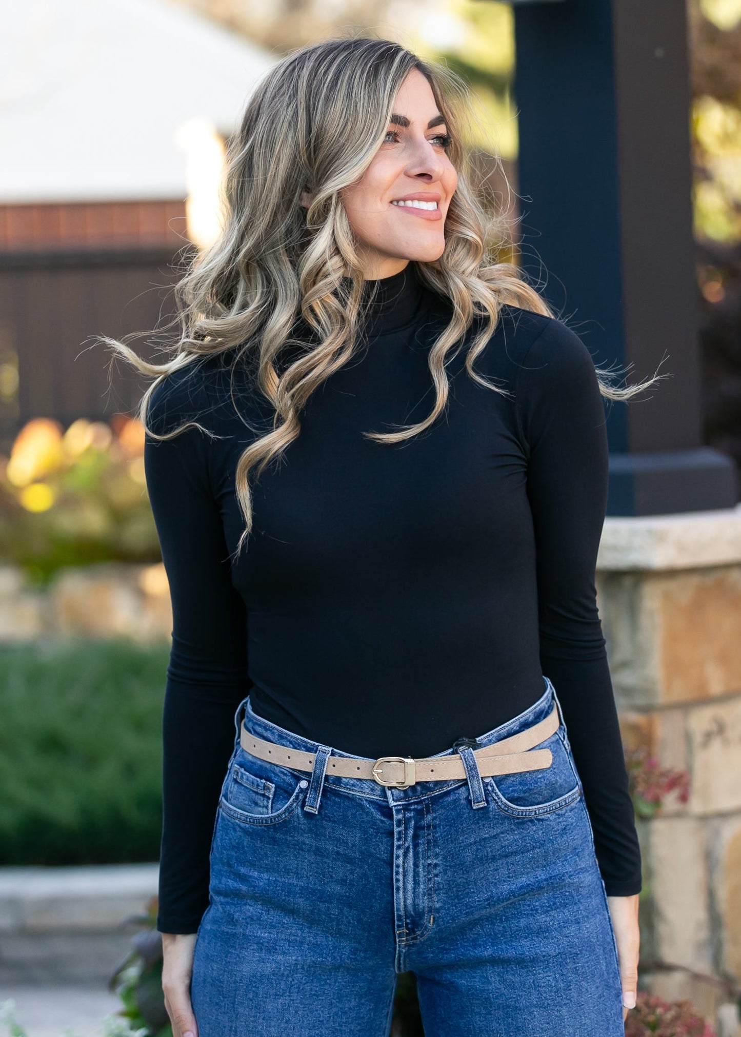 Long Sleeve Mock Neck Body Suit FF Layering Essentials