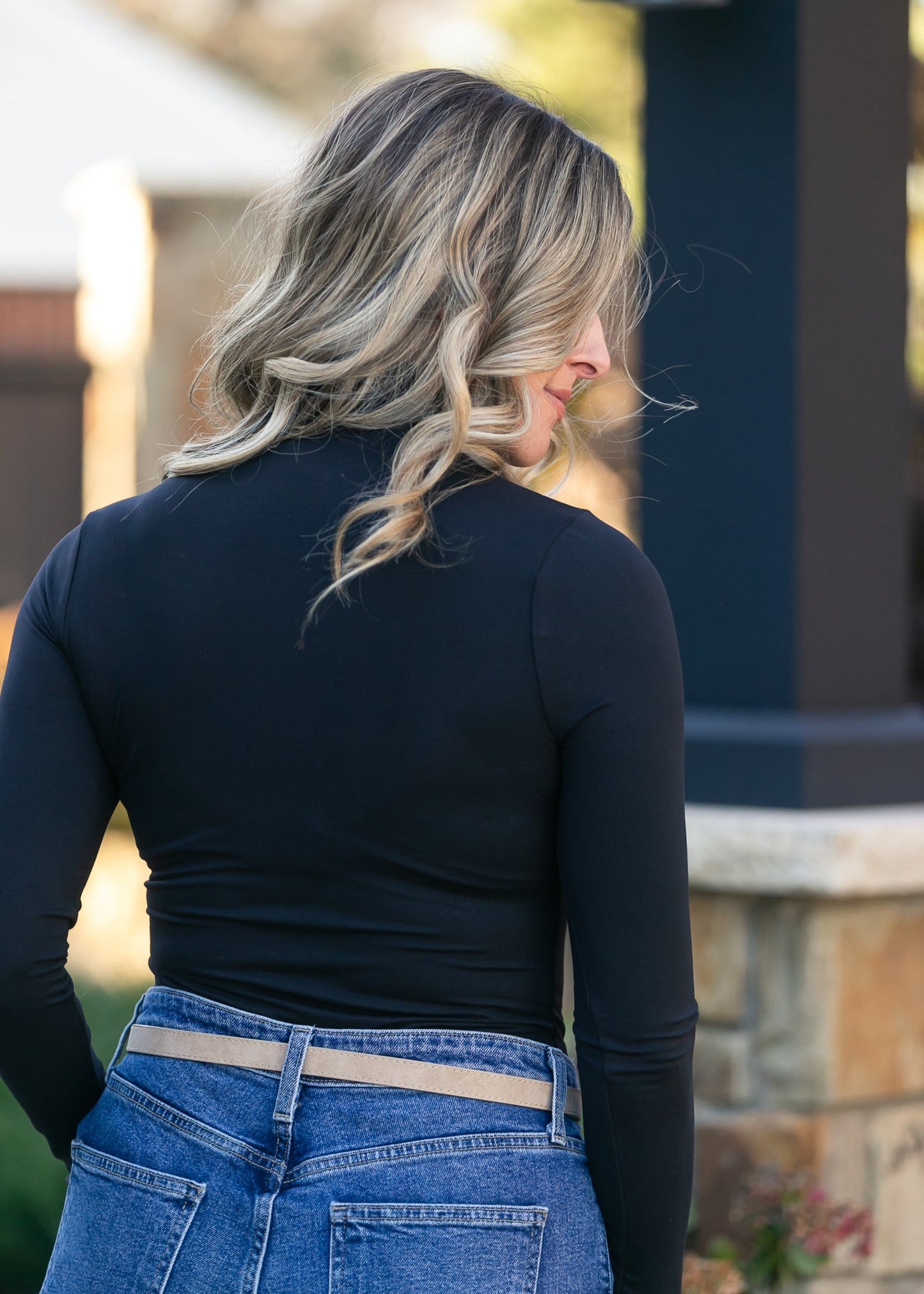 Long Sleeve Mock Neck Body Suit FF Layering Essentials