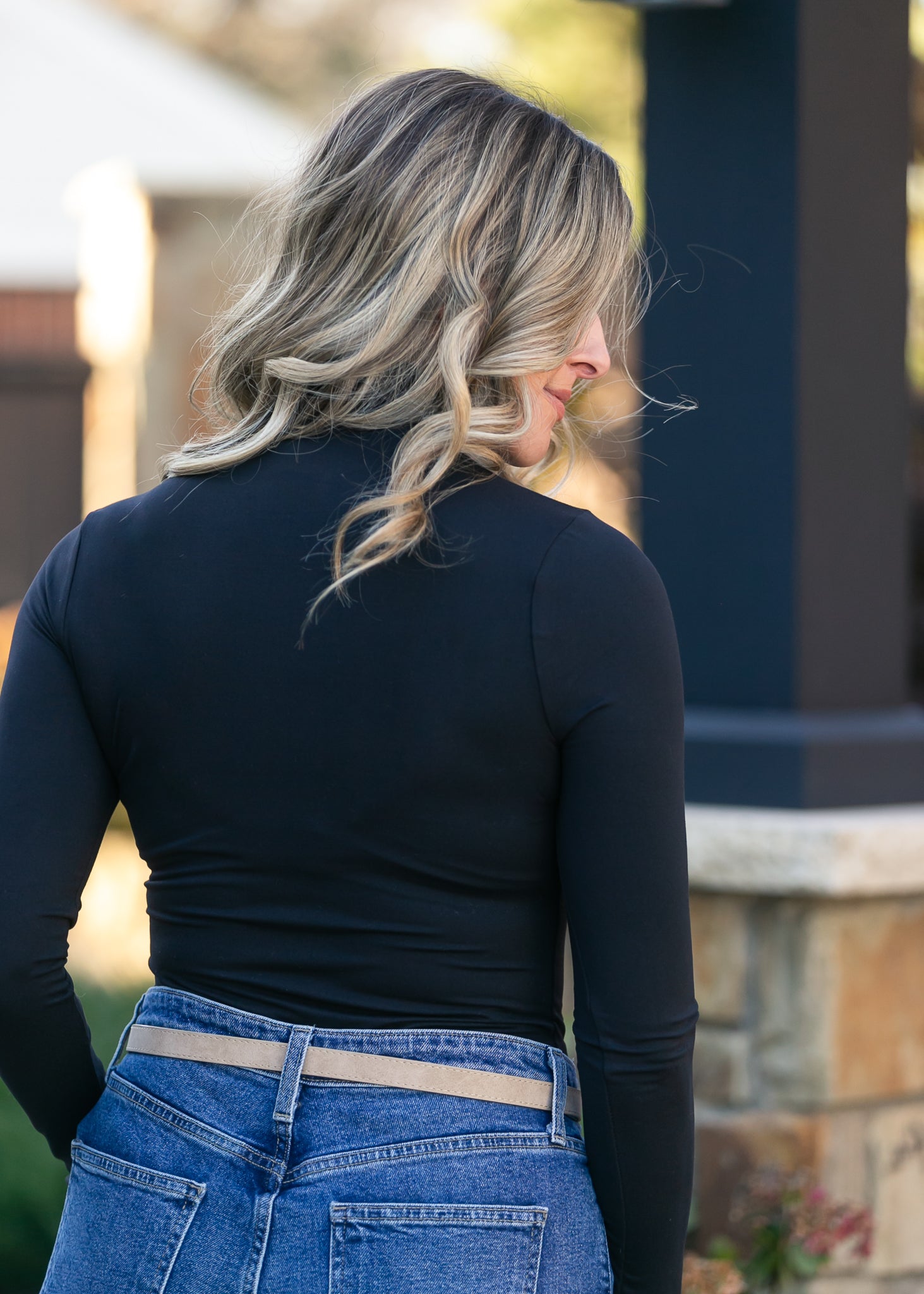 Long Sleeve Mock Neck Body Suit FF Layering Essentials